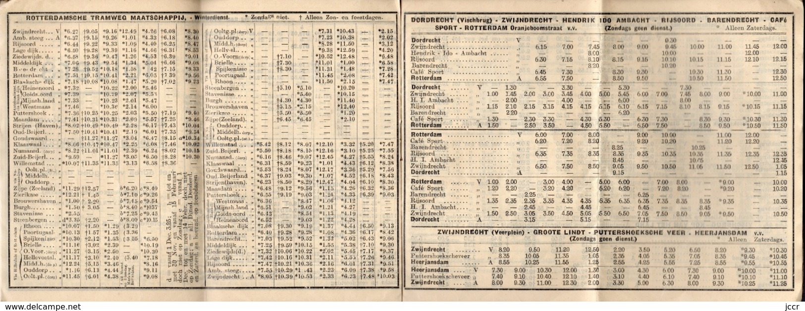 Wyers Dordtsche Reisgids - Winterdienst 1931-1932 voor spoor, boot, veer, tram en autobus