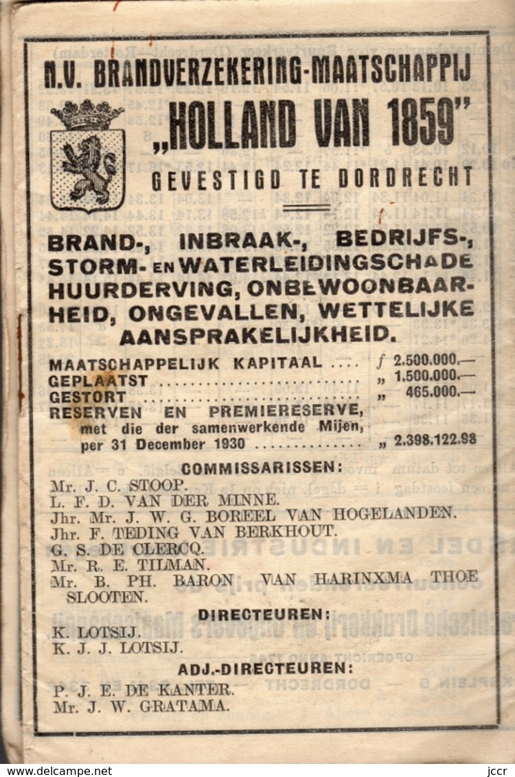 Wyers Dordtsche Reisgids - Winterdienst 1931-1932 voor spoor, boot, veer, tram en autobus