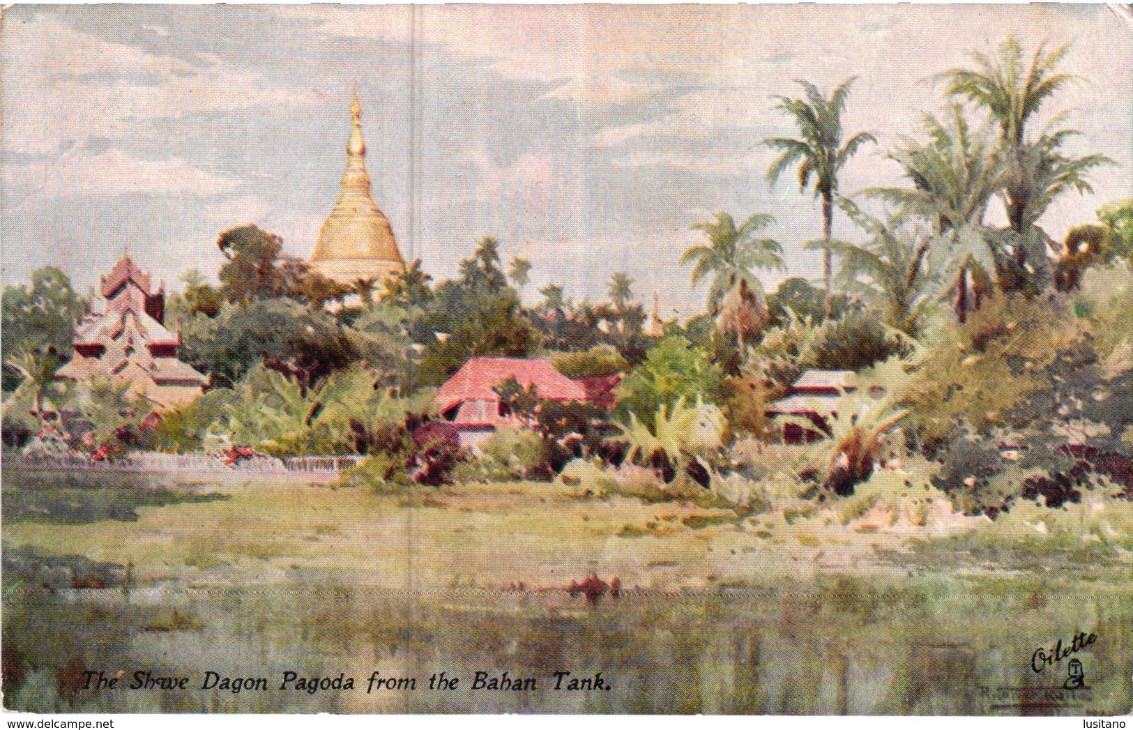 Burma - The Shave Dagon Pagoda From The Bahan Tank - Birmanie Birmania - Tucks Postcard ( Myanmar ) - Myanmar (Burma)