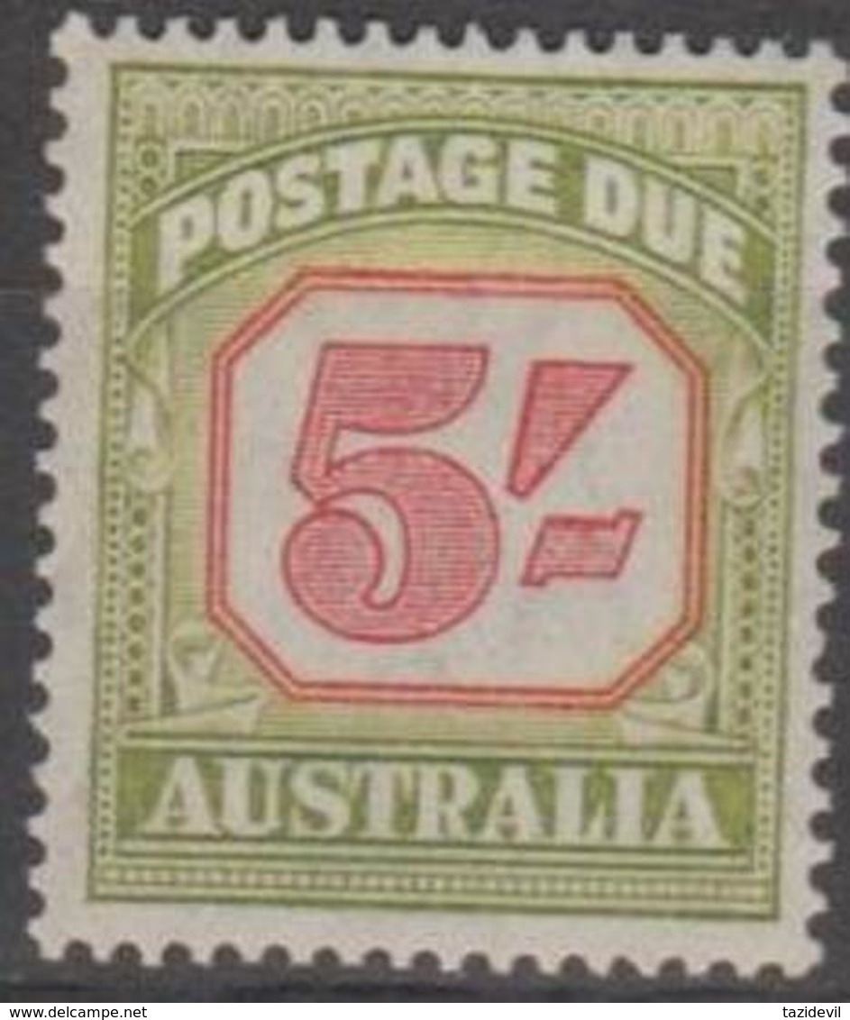 AUSTRALIA - 1953 5/- Postage Due. Watermarked. Scott J83. MNH ** - Impuestos