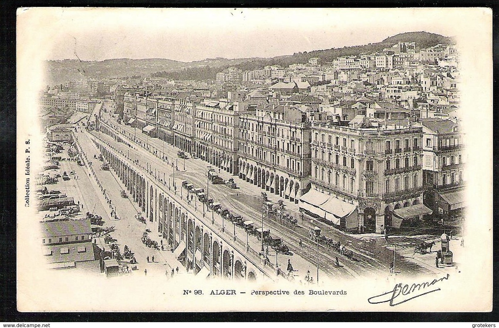 ALGER Perspective Des Boulevards 1902 - Alger