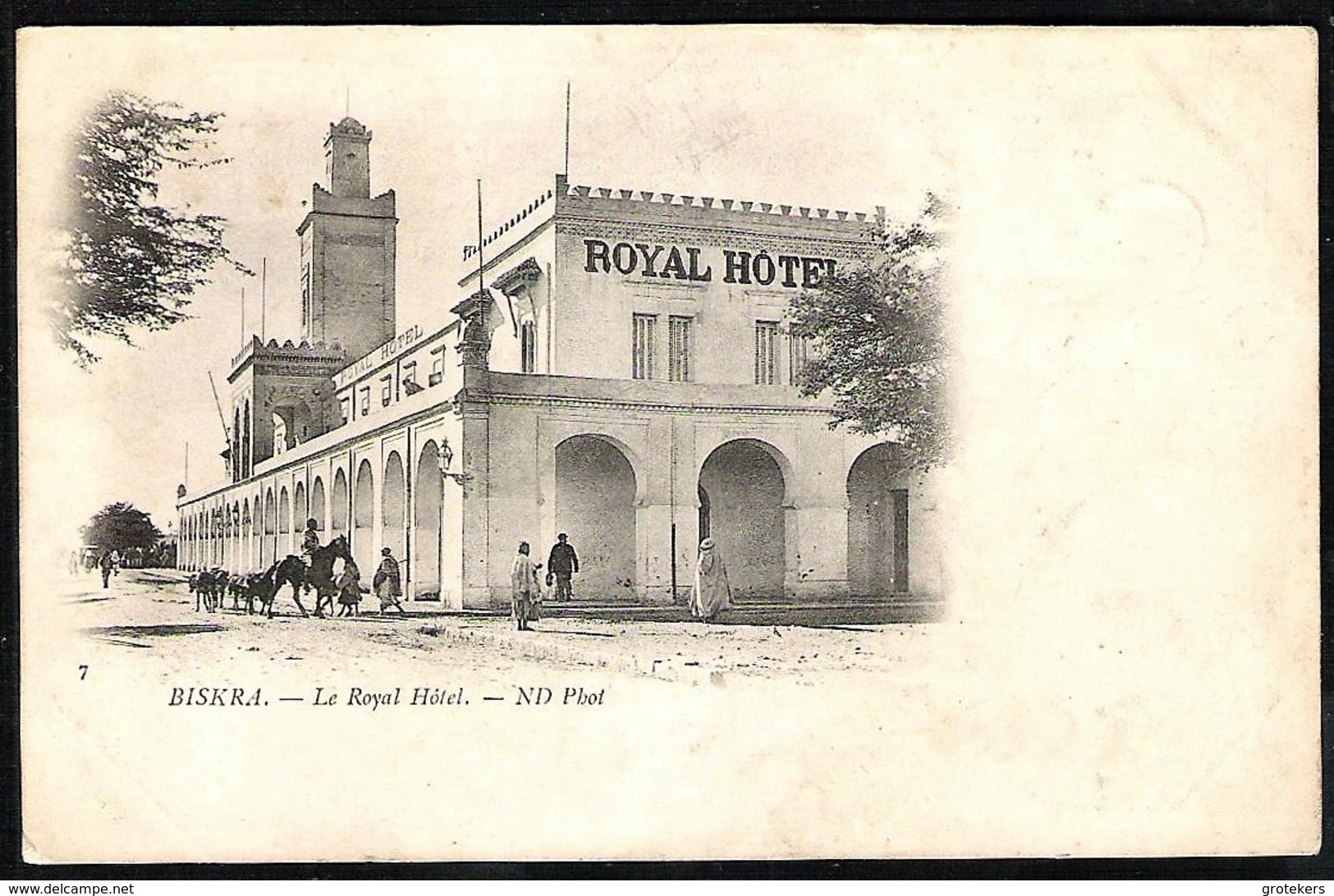 BRISKA Le Royal Hôtel 1901 Avec Timbre Française - Biskra