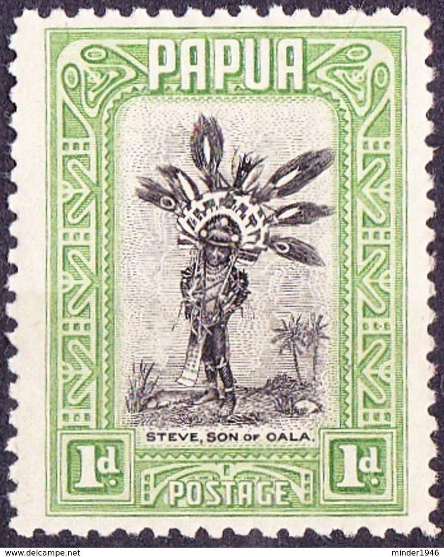 PAPUA 1932 KGV 1d Black & Green SG131 MH - Papua New Guinea