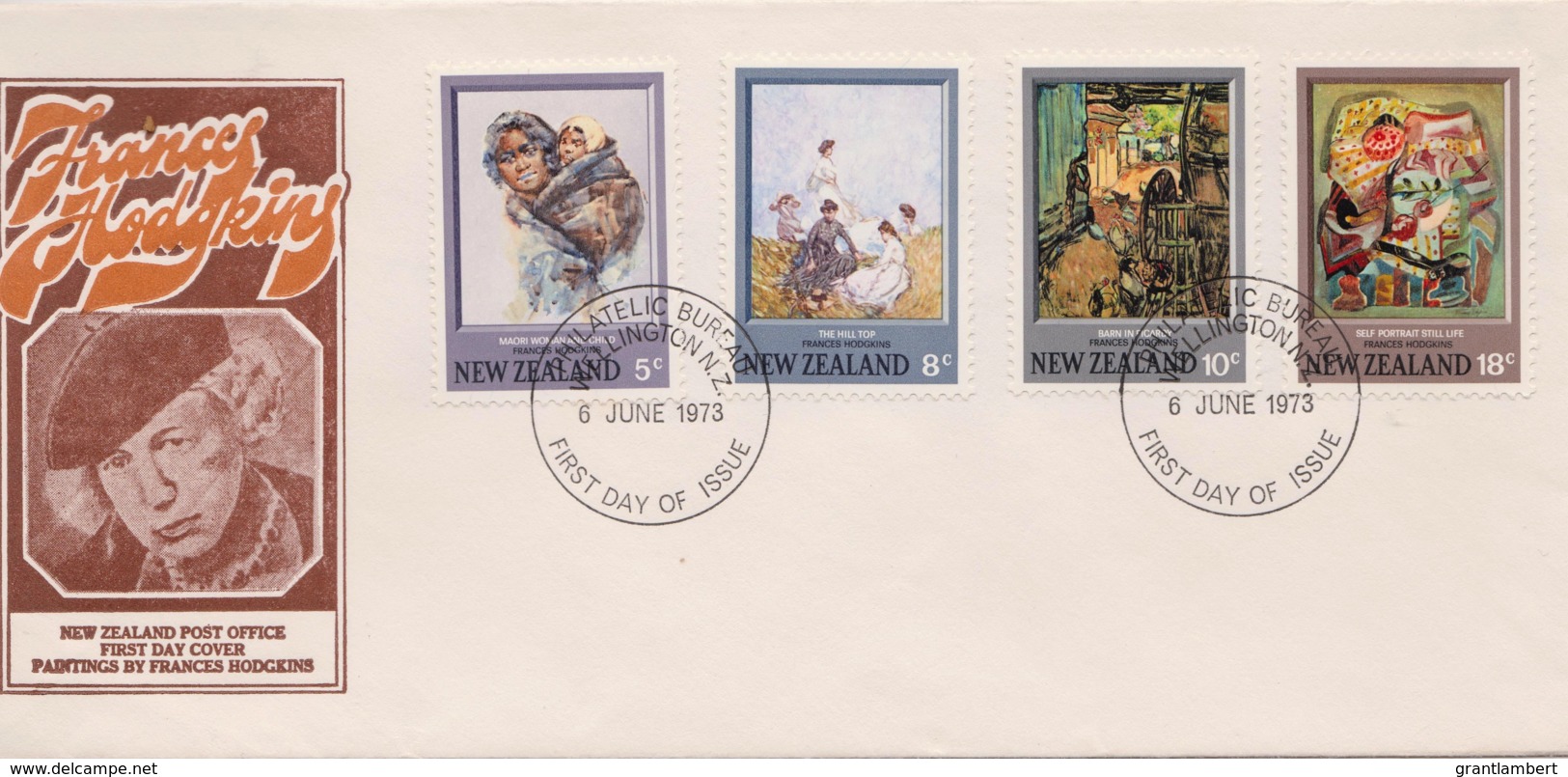 New Zealand 1973 Hodgkins Paintings FDC - FDC