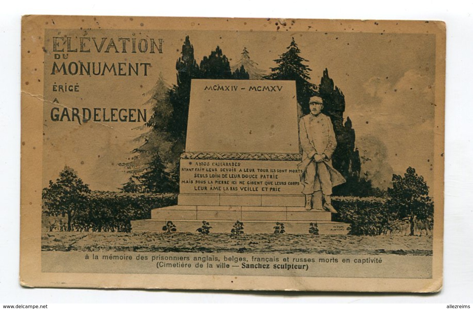 CPA  Allemagne : Gardelegen  Monument  Avec CACHETS Au Verso  VOIR  DESCRIPTIF   §§§§§ - Gardelegen