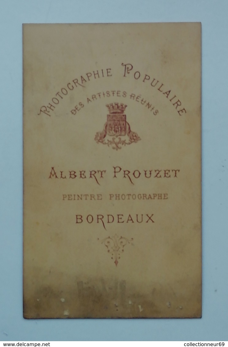 Ancienne Photo CDV XIXème Berger Avec Son Chien Albert Prouzet Photographe à Bordeaux - Alte (vor 1900)