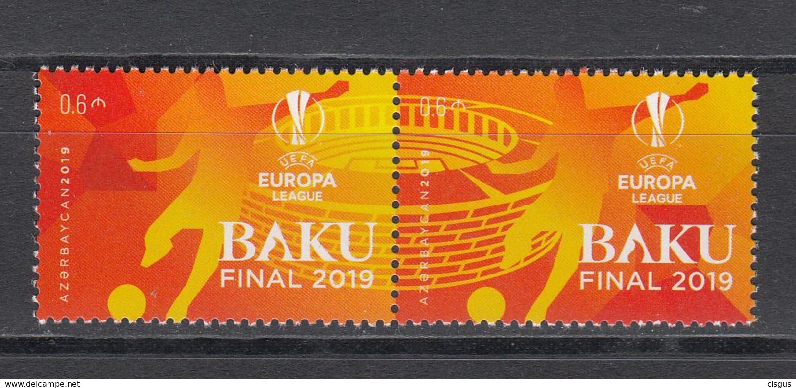 Azerbaijan MNH** 2019 Mi 1439-40 Zd UEFA European Ligue Final M - Sonstige & Ohne Zuordnung