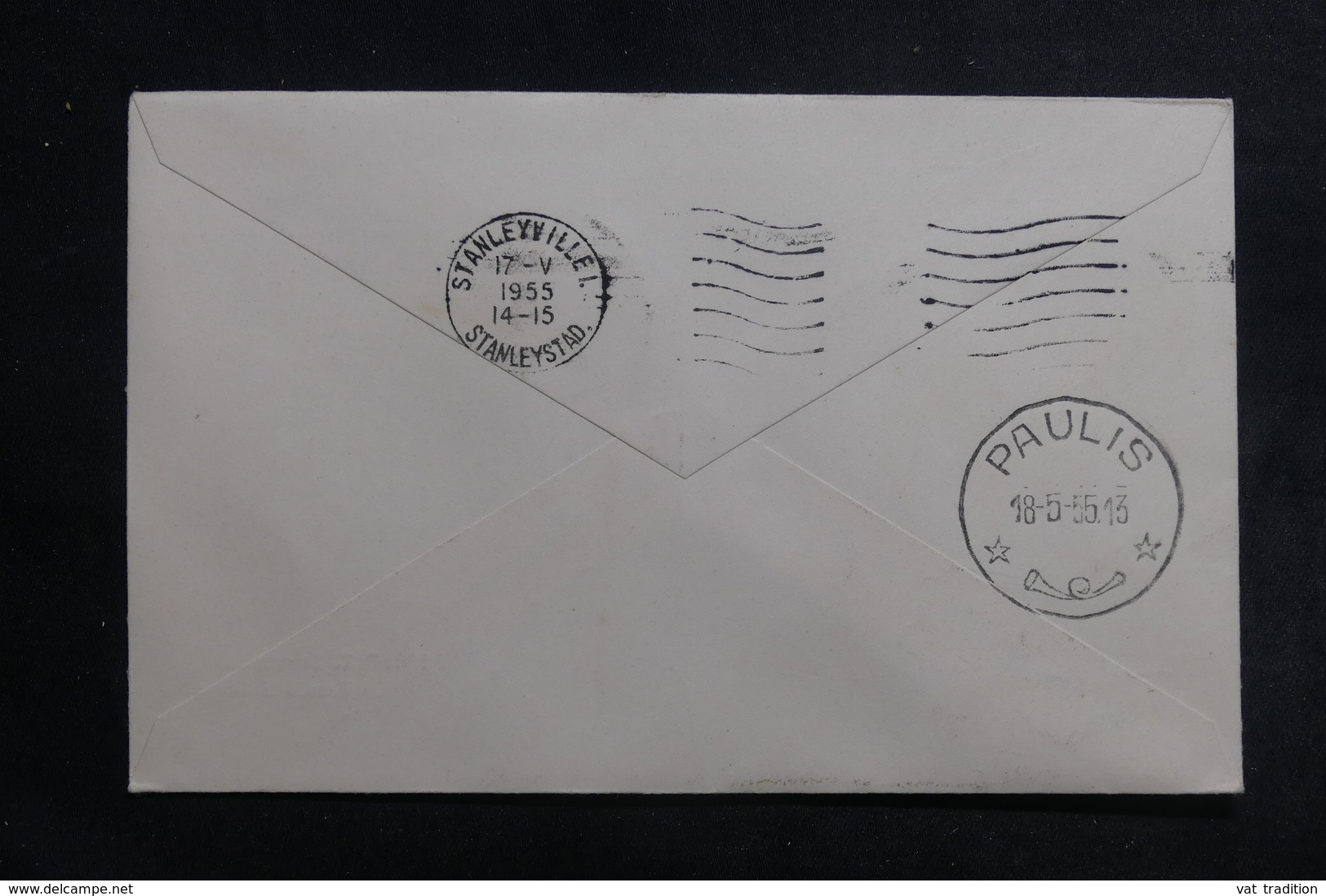 RUANDA-URUNDI - Enveloppe 1er Vol Stanley / Paulis En 1955, Affranchissement Et Cachets Plaisants - L 41267 - Storia Postale