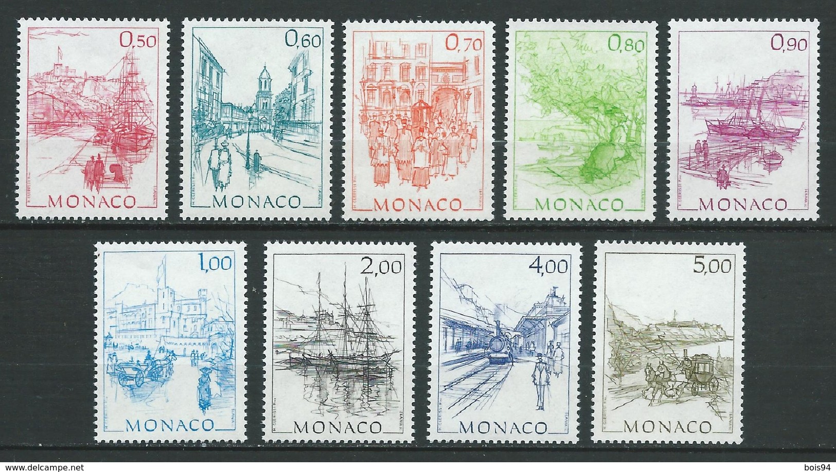 MONACO 1986 . Série N°s 1510 à 1518 . Neufs ** (MNH) - Unused Stamps