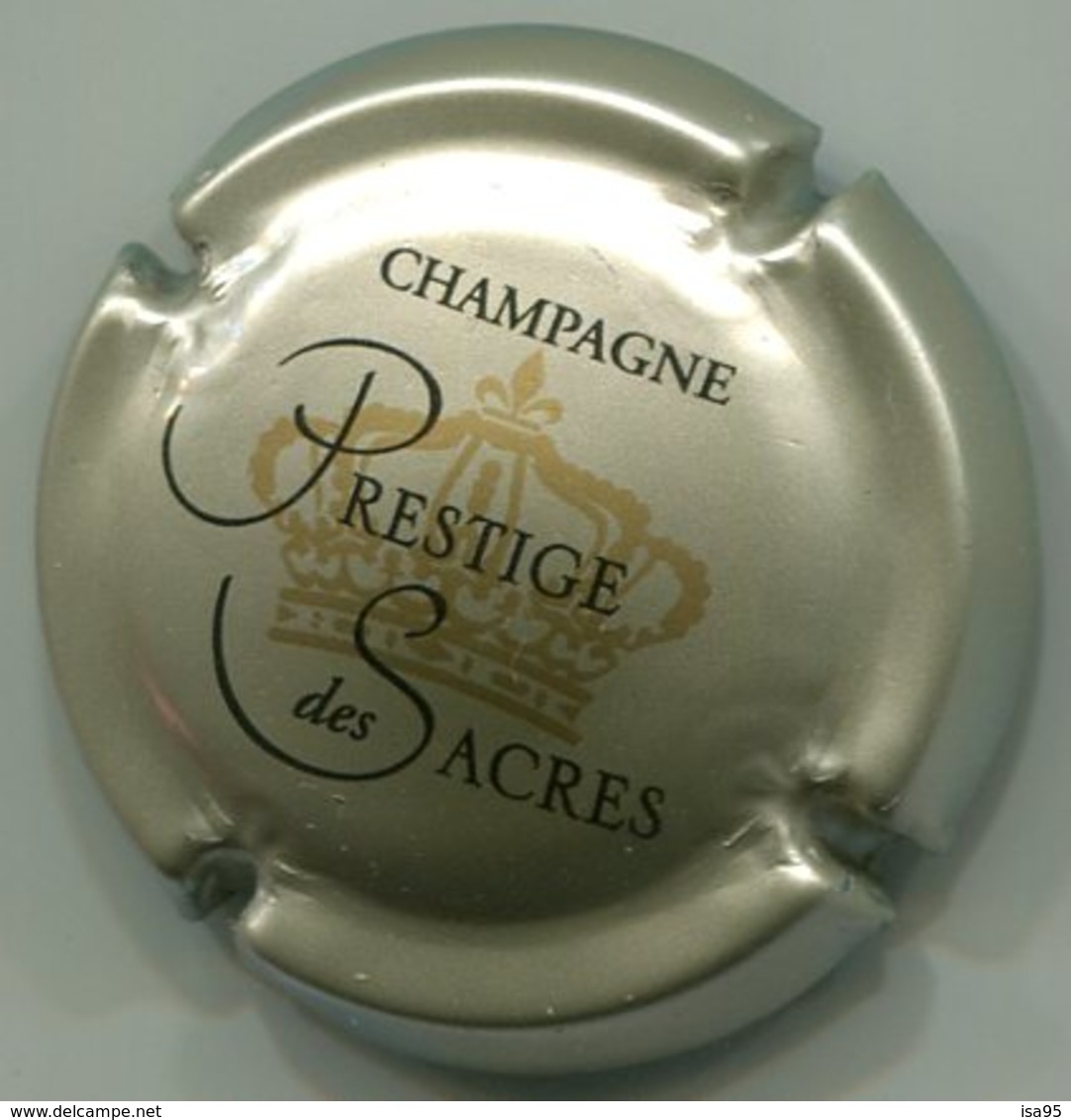 CAPSULE-CHAMPAGNE PRESTIGE DES SACRES N°15 Gris, Noir & Or - Autres & Non Classés