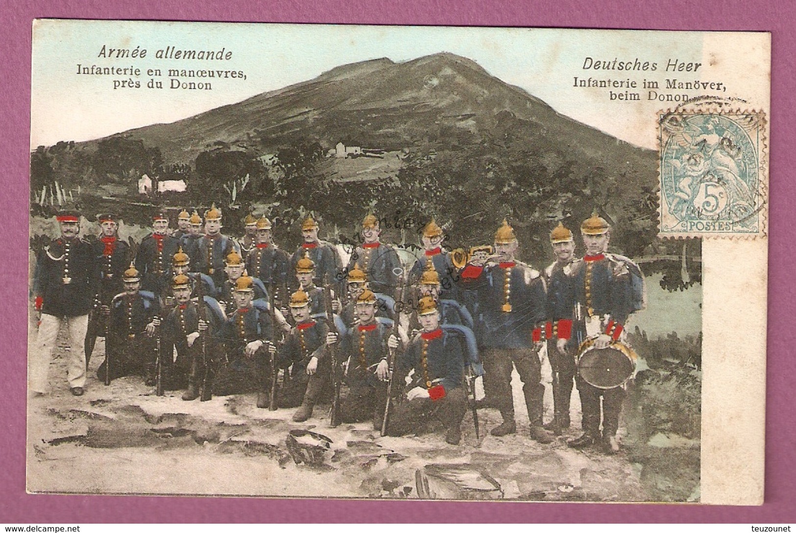 Cpa Armee Allemande Infanterie En Manoeuvres Pres Du Donon - Deutsches Heer Infanterie Im Manover Beim Donon - Sonstige & Ohne Zuordnung