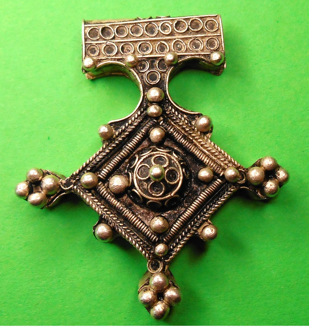 Pendentif Touareg En Argent, Croix Du Sud (berbère) - Art Africain