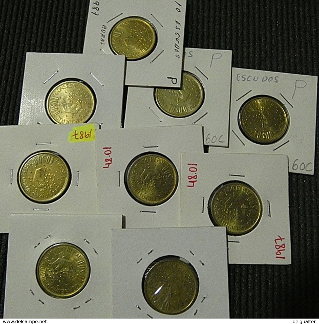 Portugal 9 Coins 10 Escudos 1987 Mundo Rural - Vrac - Monnaies