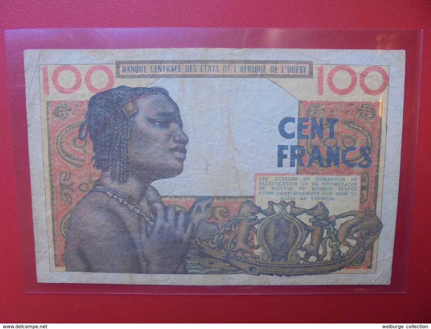 AFRIQUE De L'OUEST 100 FRANCS 1965 CIRCULER (B.6) - États D'Afrique De L'Ouest