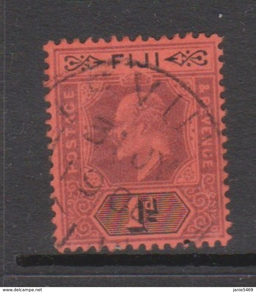 Fiji SG 105 1903 King Edward 1d Purple And Black,usato - Fiji (1970-...)