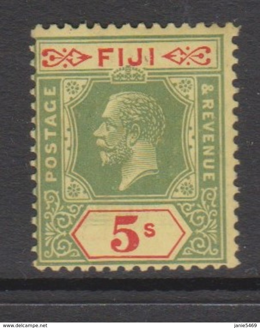 Fiji SG 136 1912 King George V Five Shilling Black-green,mint  Hinged - Fiji (1970-...)