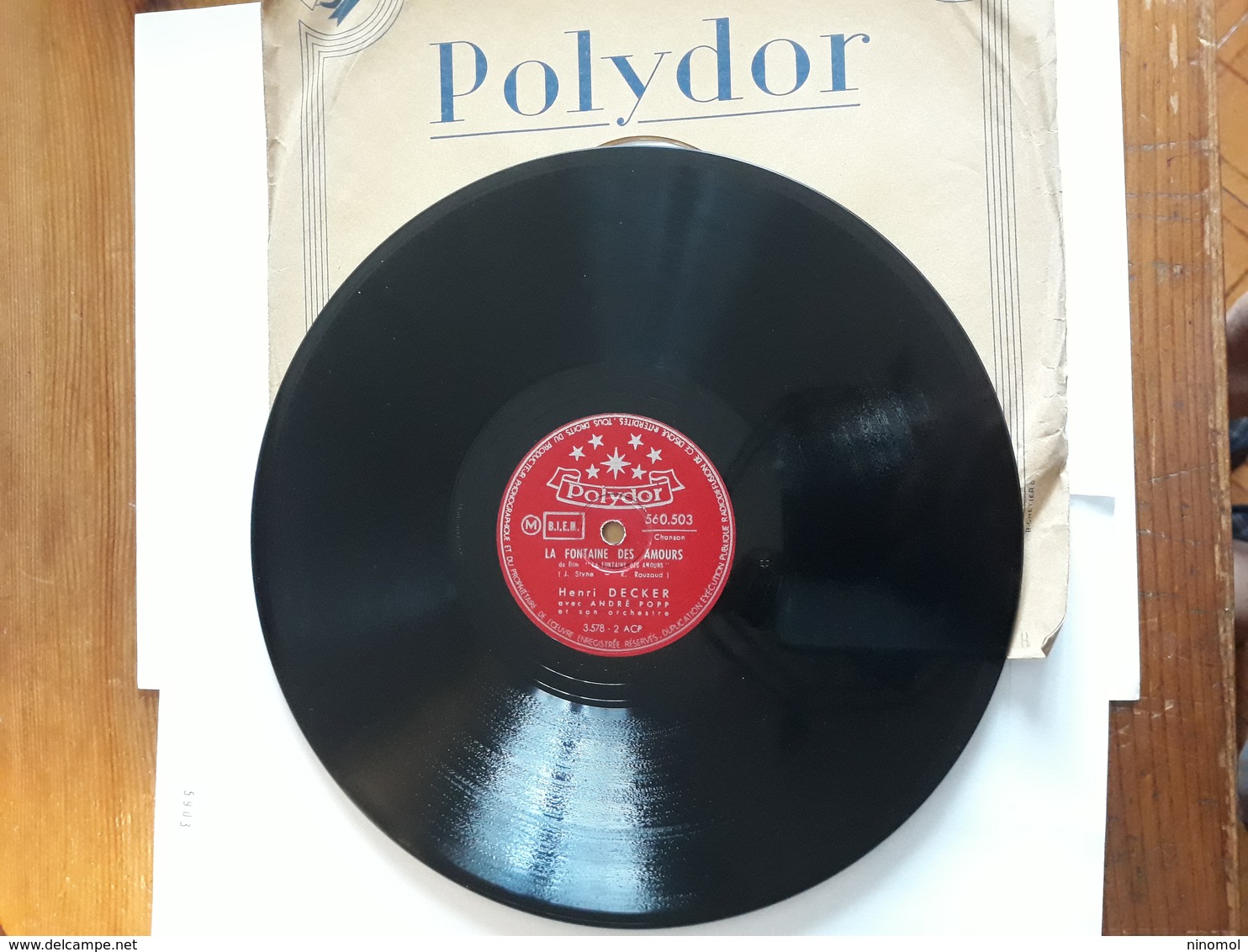 Polydor  Inc. Francese   -  Nr. 560.503   -  3578 /3576  ACP. Henry  Decker - 78 G - Dischi Per Fonografi