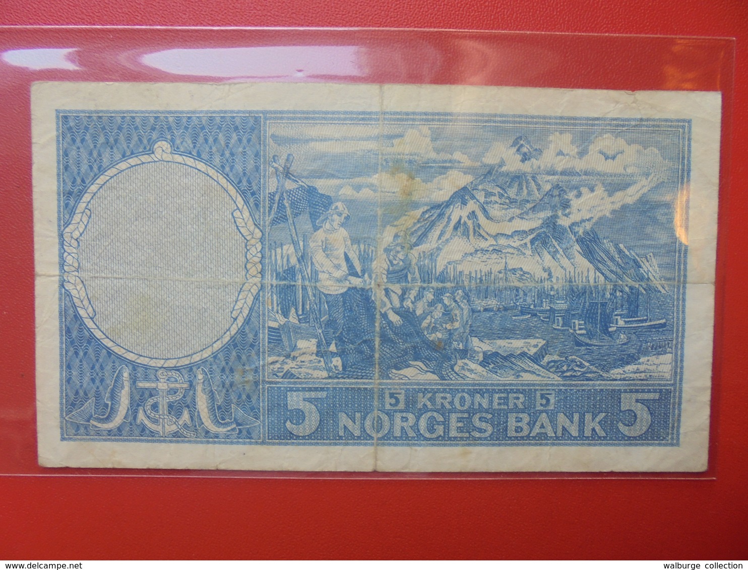 NORVEGE 5 KRONER 1957 CIRCULER (B.6) - Norway