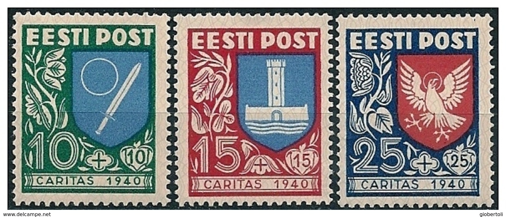 Estonia/Estonie: Stemmi Di Provincie, Armoiries Des Provinces, Coats Of Arms Of The Provinces - Francobolli