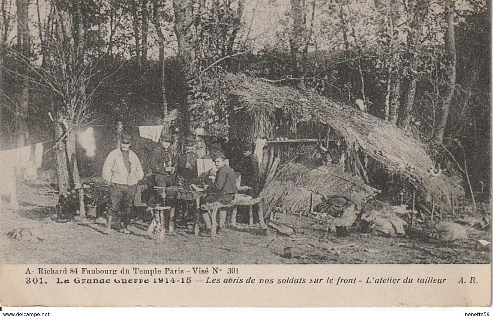 LA GRANDE GUERRE 1914 - 15 -- Les Abris De Nos Soldats -- L' ATELIER DU TAILLEUR - Guerre 1914-18