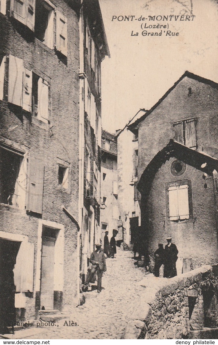 48/ Pont De Montvert- La Grande Rue  - Ecrite Année 40 - Le Pont De Montvert