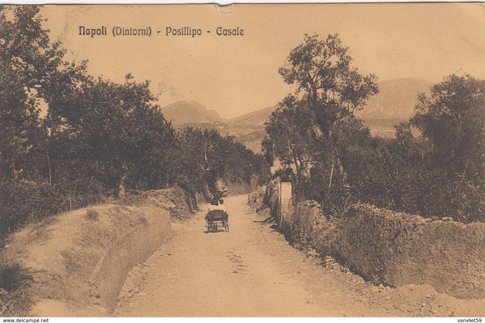 NAPOLI-DINTORNI POSILLIPO-CASALE CARTOLINA VIAGGIATA IL 12-1-1910 - Napoli (Naples)