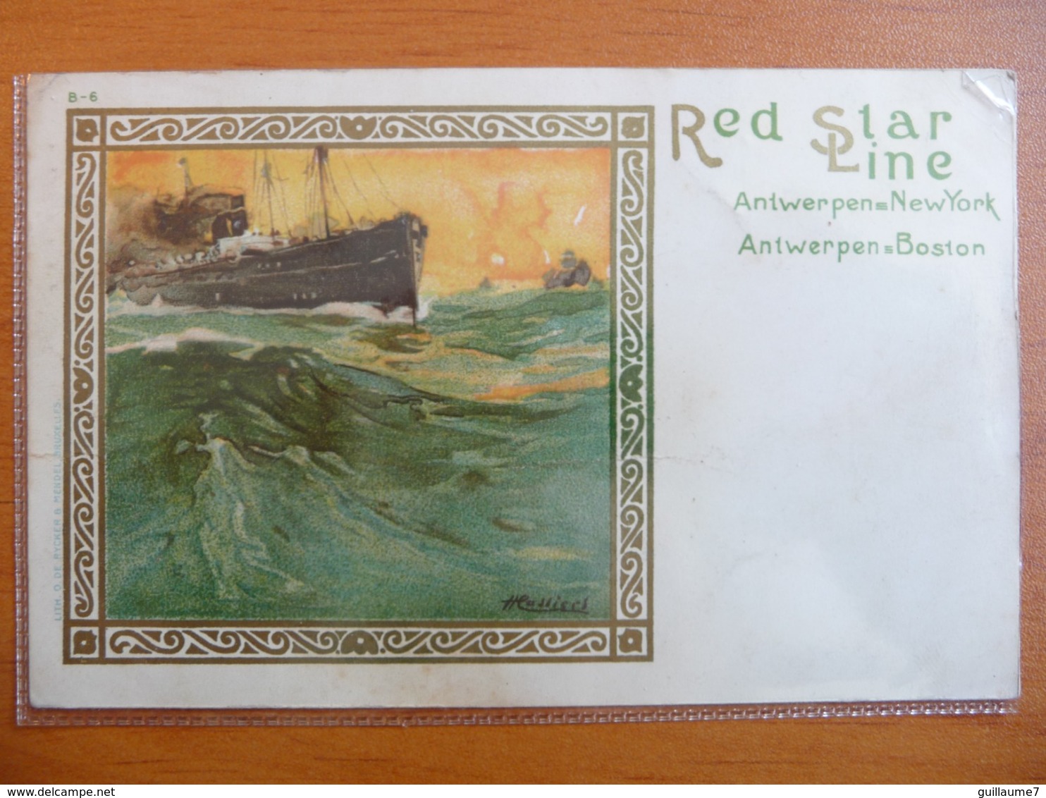 CPA -  Red Star Line - Antwerpen -New York -Boston - 1922 - Litho Cassiers - Paquebots