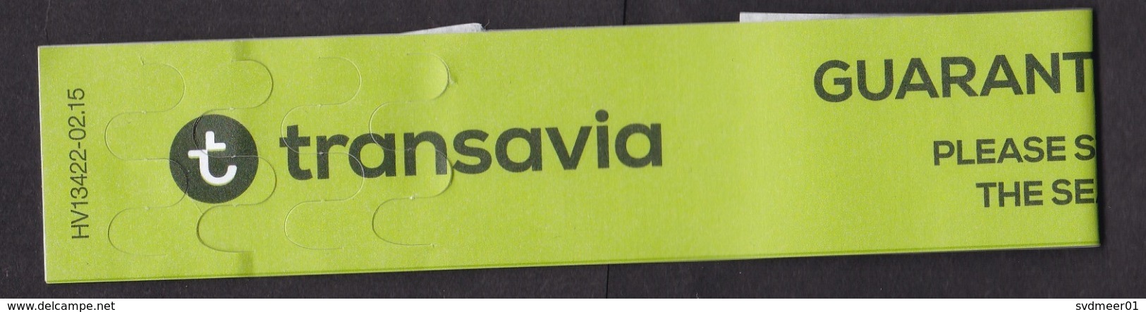 Transavia Airlines, Netherlands: Luggage Label, Baggage Tag, Cabin Baggage, Aviation (traces Of Use) - Étiquettes à Bagages