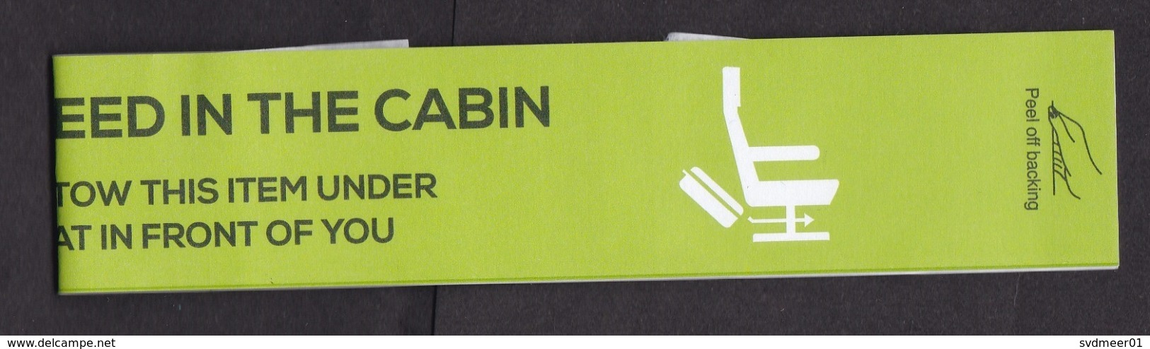 Transavia Airlines, Netherlands: Luggage Label, Baggage Tag, Cabin Baggage, Aviation (traces Of Use) - Baggage Etiketten