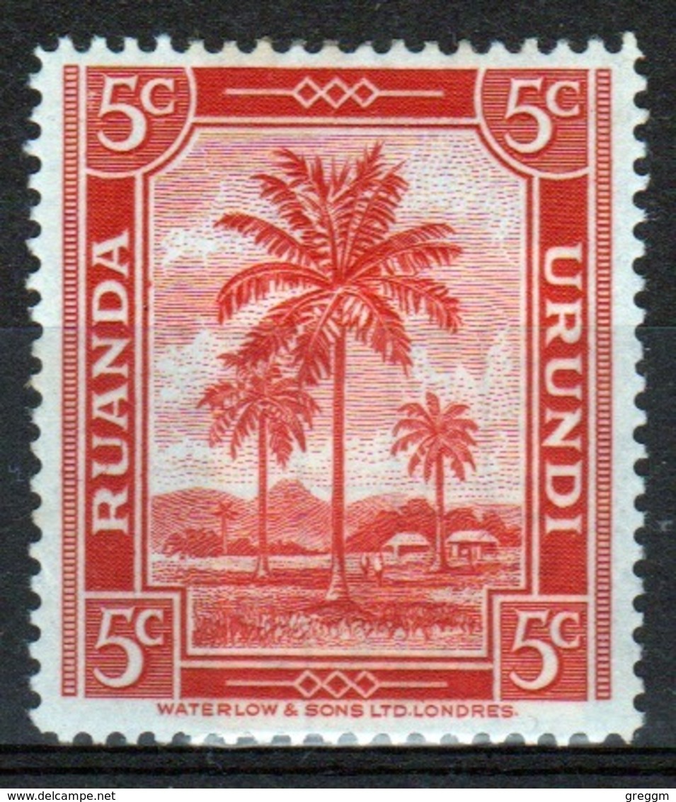 Ruanda-Urundi 1942 Single 5c Stamp From The Definitive Set. - Unused Stamps