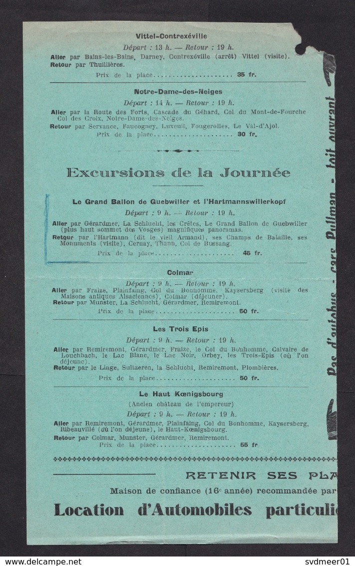 Old Advertisment, 1930s?, Auto Cars Colomb, Nice, France, Pullman Autobus, Bus Lines, Transport (minor Damage, See Scan) - Auto's