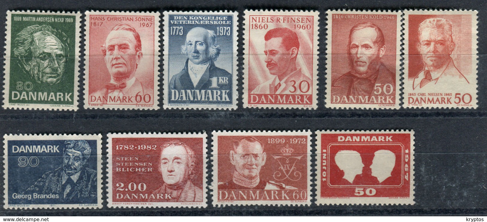 Denmark. 10 Different Stamps** - Lotes & Colecciones