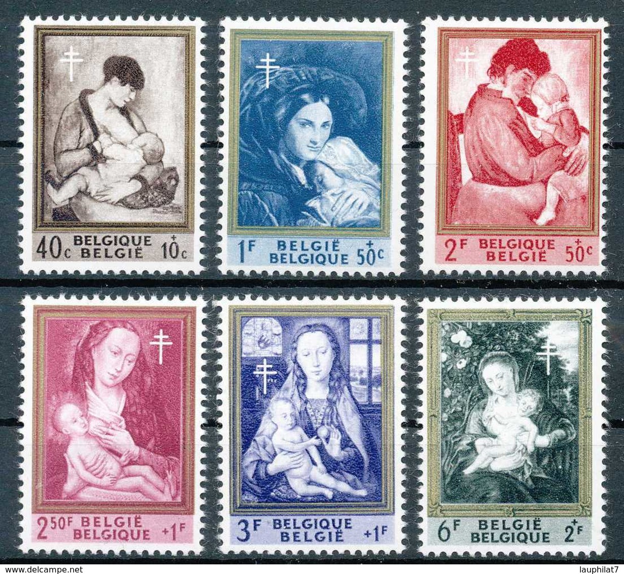 [71532]SUP//**/Mnh-N° 1198/1203, ANTITUBERCULEUX, La Mère Et L'Enfant, Tableaux De Peintres Belges, Art - Neufs