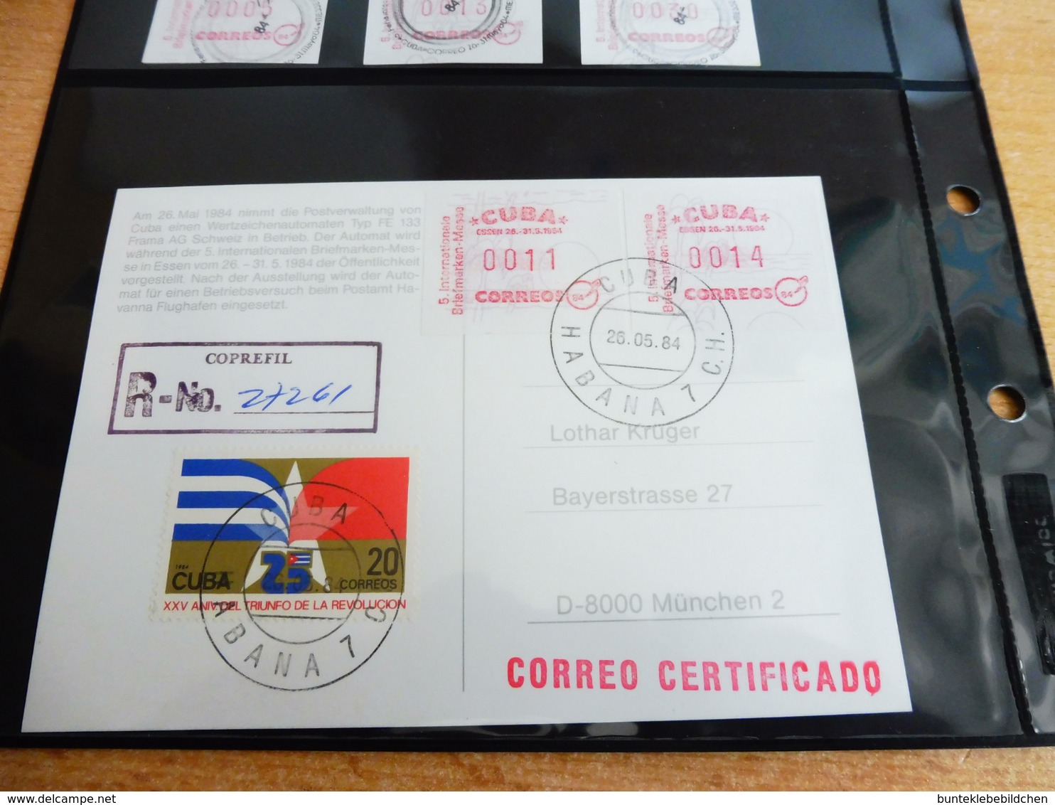 Cuba Automatenmarken - - - - 5. Internationale Essen 1984 - Franking Labels