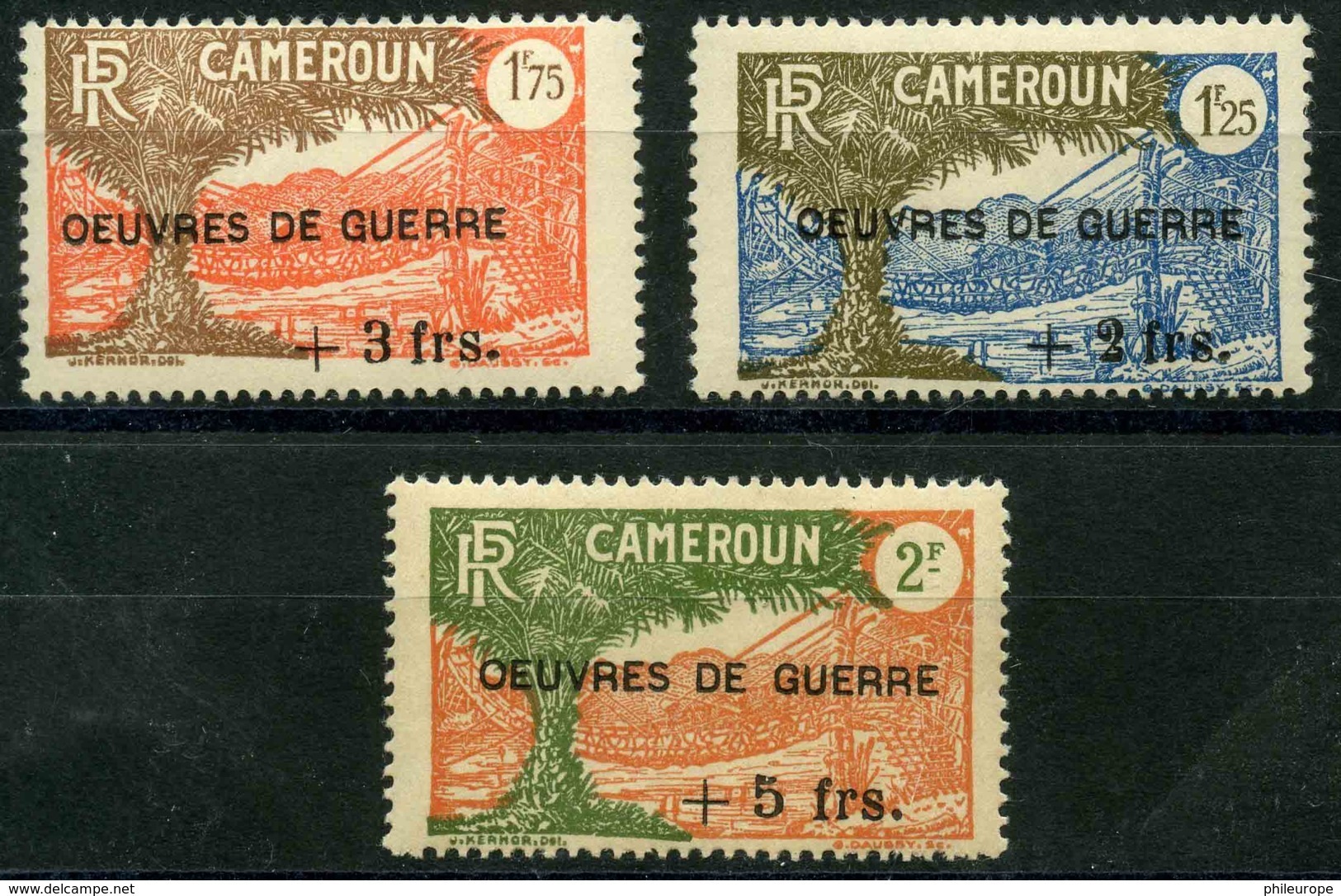 Cameroun (1940) N 233 A 235 * (charniere) - Nuovi