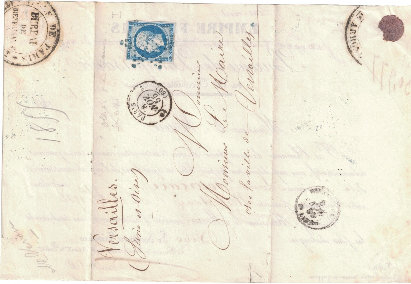 LETTRE - 1852 Louis-Napoleon