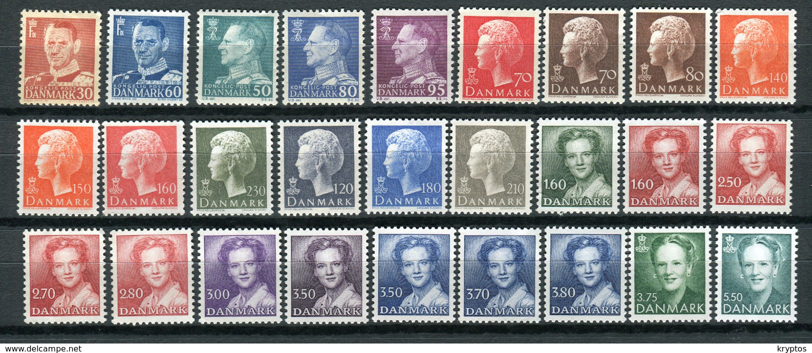 Denmark. A Selection Of 27 **/* King Frederik IX & Queen Margrethe II - Lotes & Colecciones