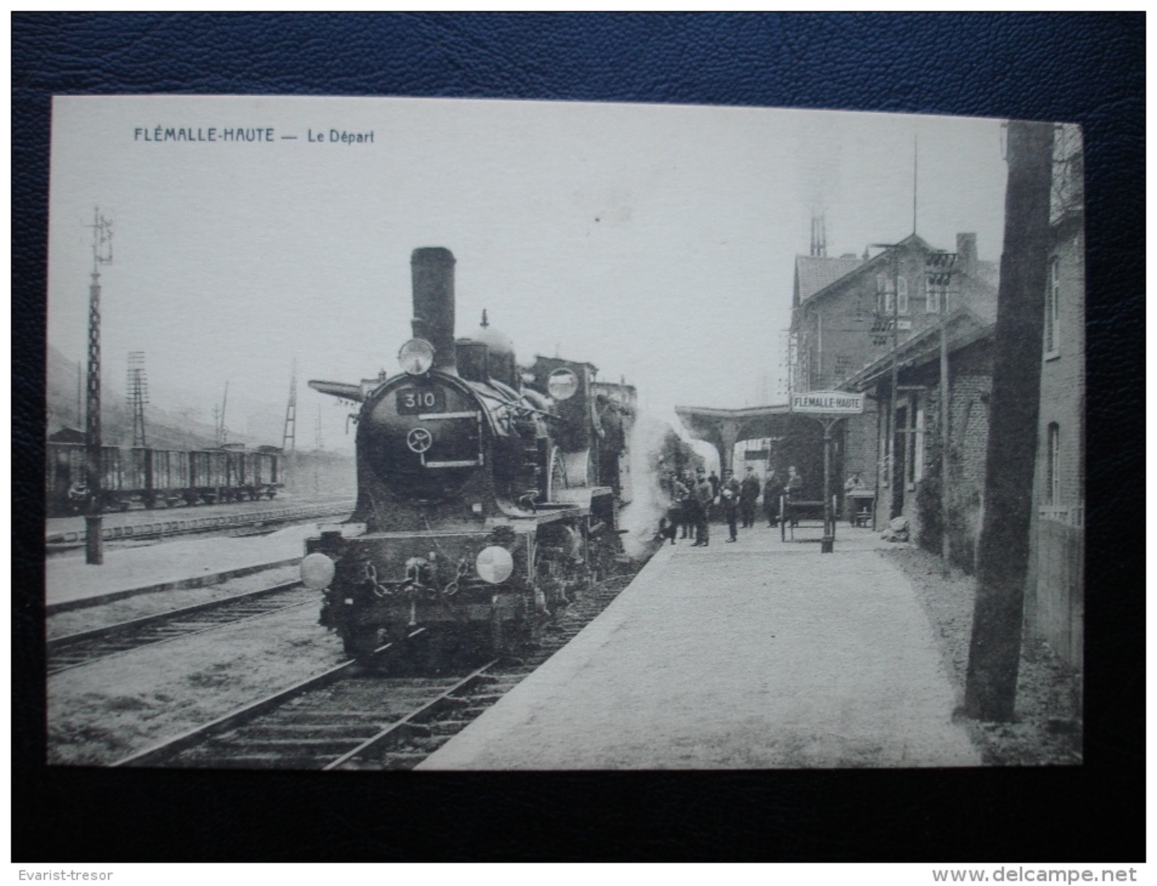 Cpa/pk Flémalle - Haute Gare Station Le Départ Train Loco - Flémalle