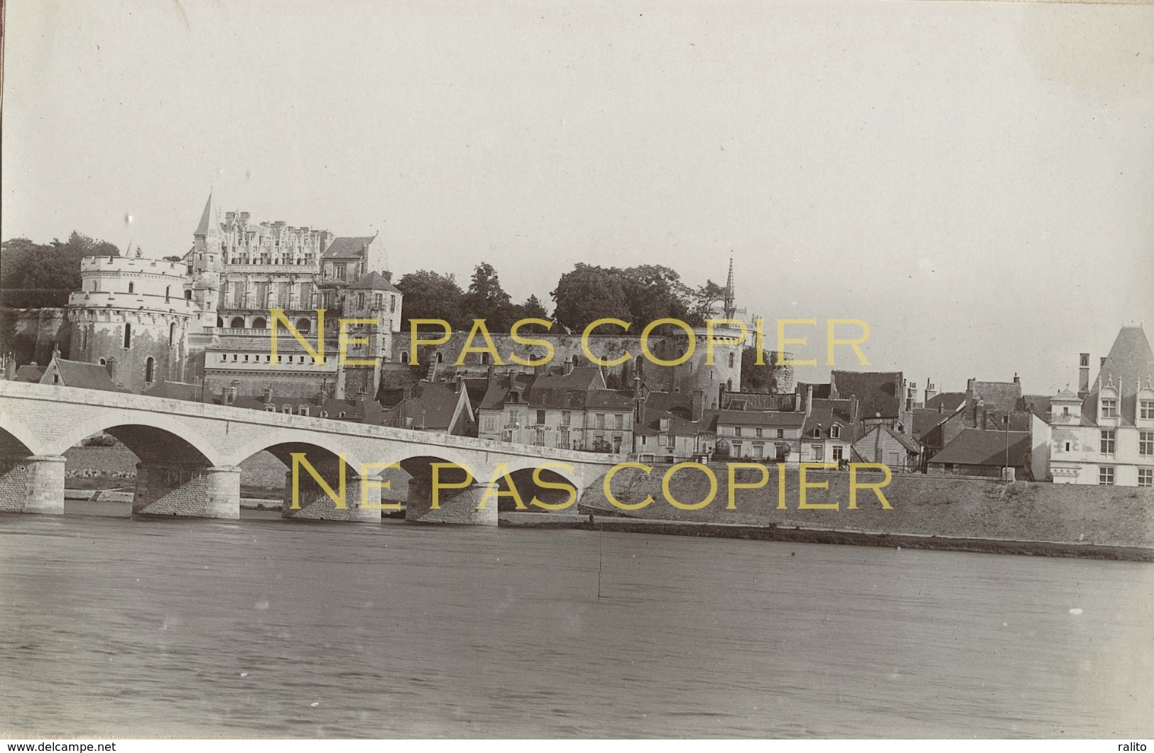 AMBOISE 3 Grandes Photos Vers 1890 La VILLE Le Chateau Indre-et-Loire 37 - Lieux