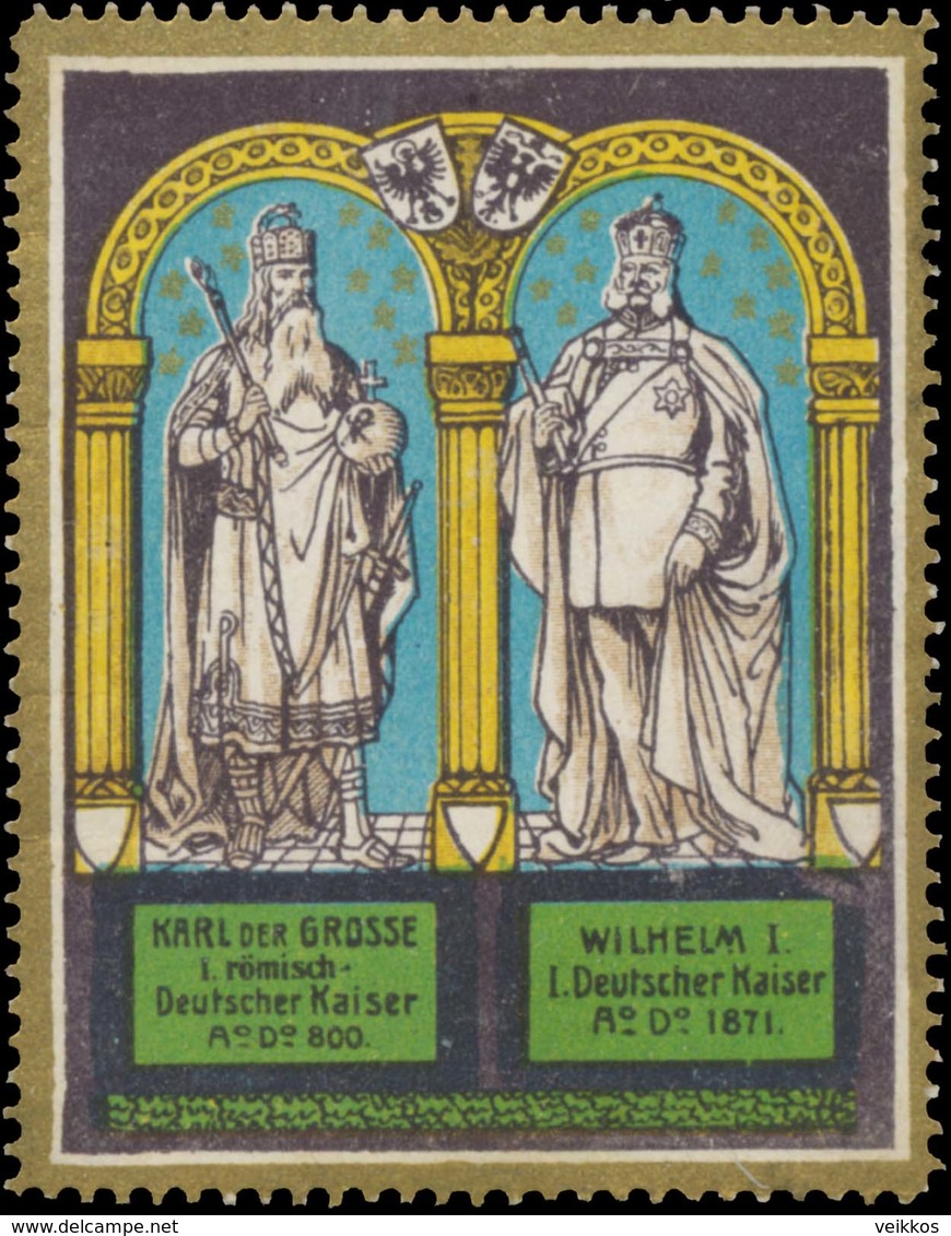 Würzburg: Karl Der Grosse - Wilhelm I. Reklamemarke - Cinderellas