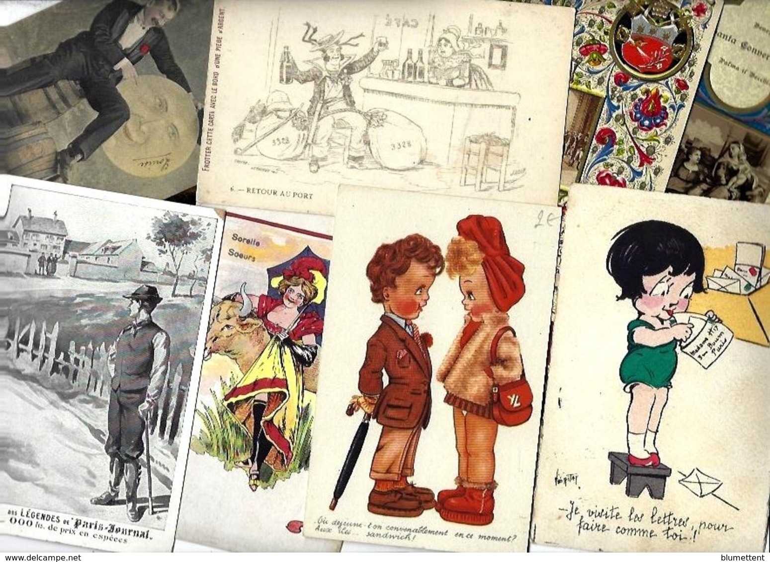 Lot 2076 De 10 CPA Illustrateurs Fantaisies Déstockage Pour Revendeurs Ou Collectionneurs - 5 - 99 Cartoline