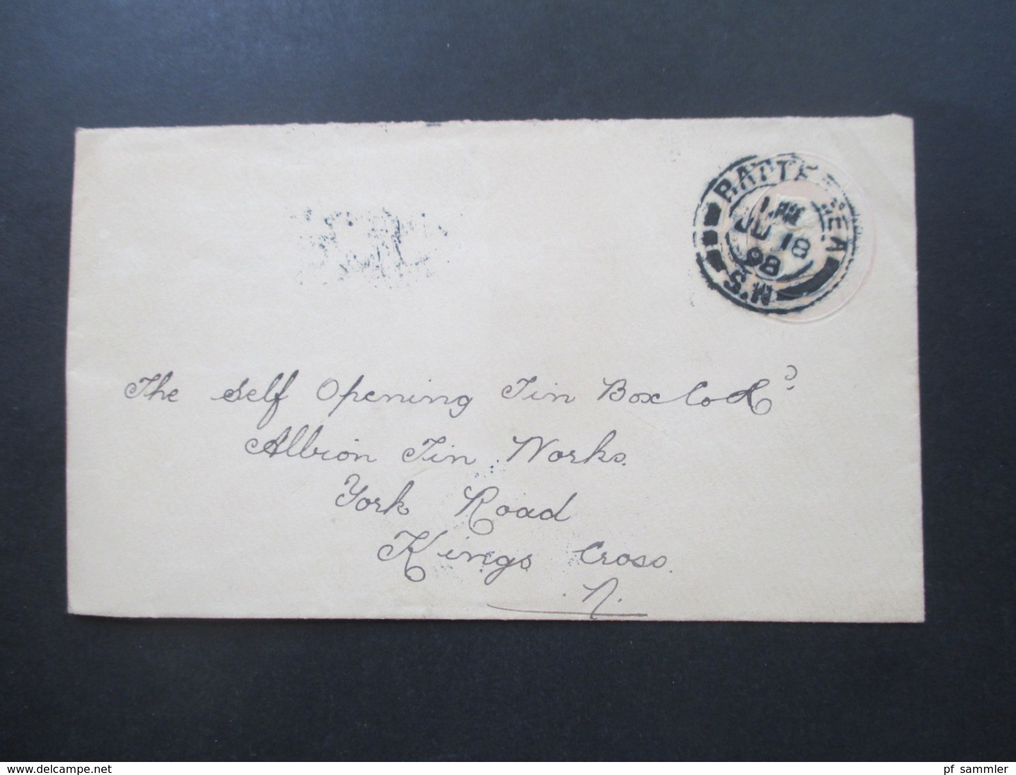 GB 1898 Ganzsachen Umschlag Stempel Battersea Firmenumschlag Werbung Price's Patent Candle Company Belmont Works - Lettres & Documents