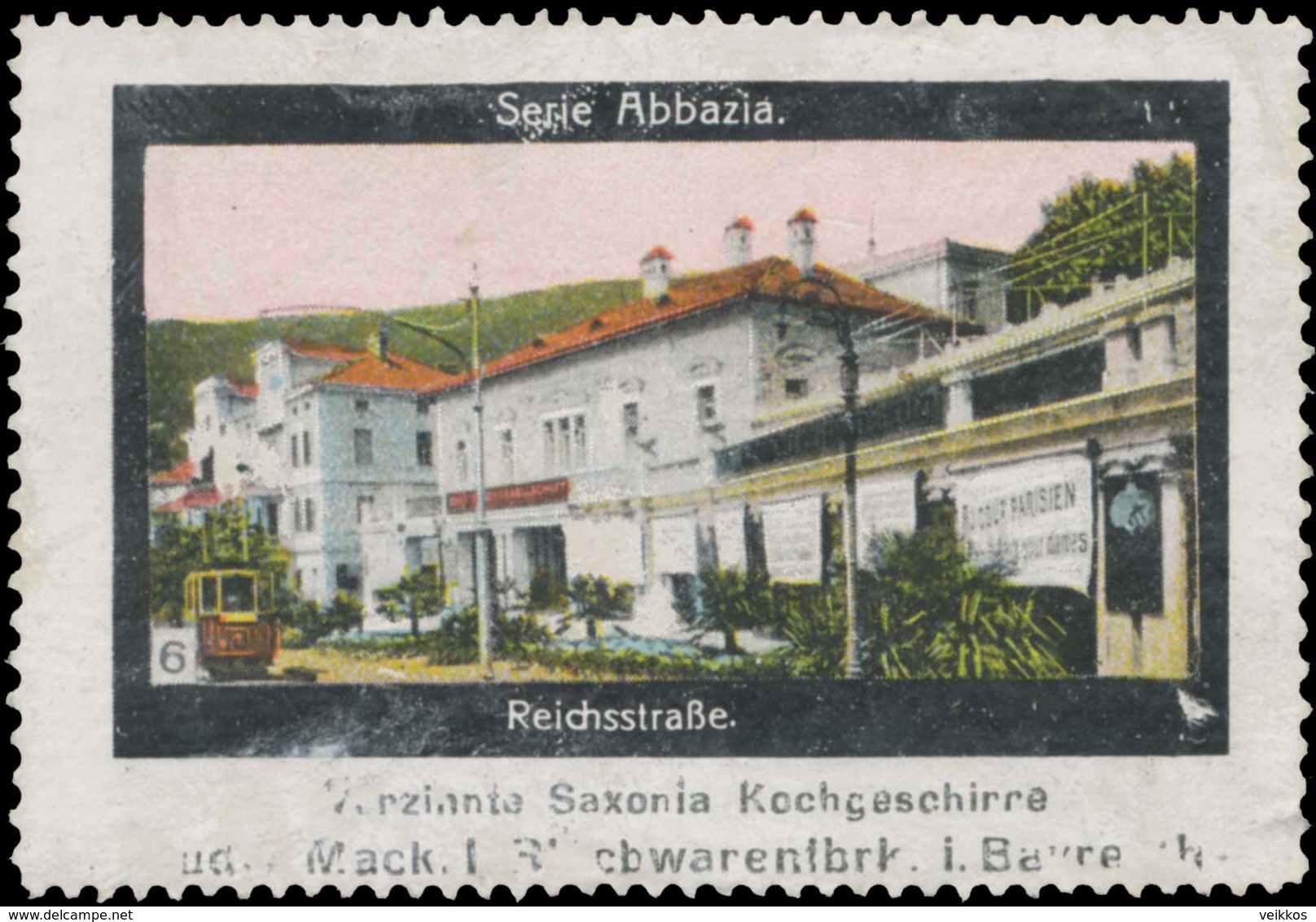 Bayreuth: Reichsstraße In Abbazia Reklamemarke - Vignetten (Erinnophilie)