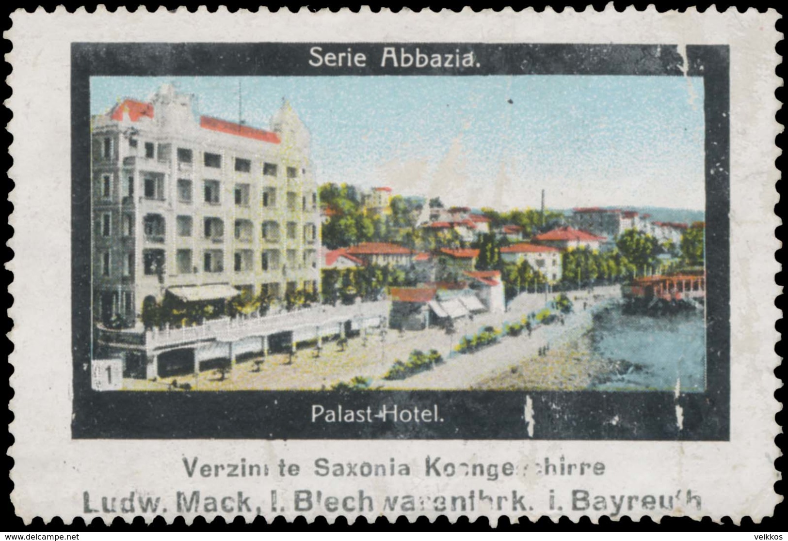 Bayreuth: Palast-Hotel In Abbazia Reklamemarke - Vignetten (Erinnophilie)