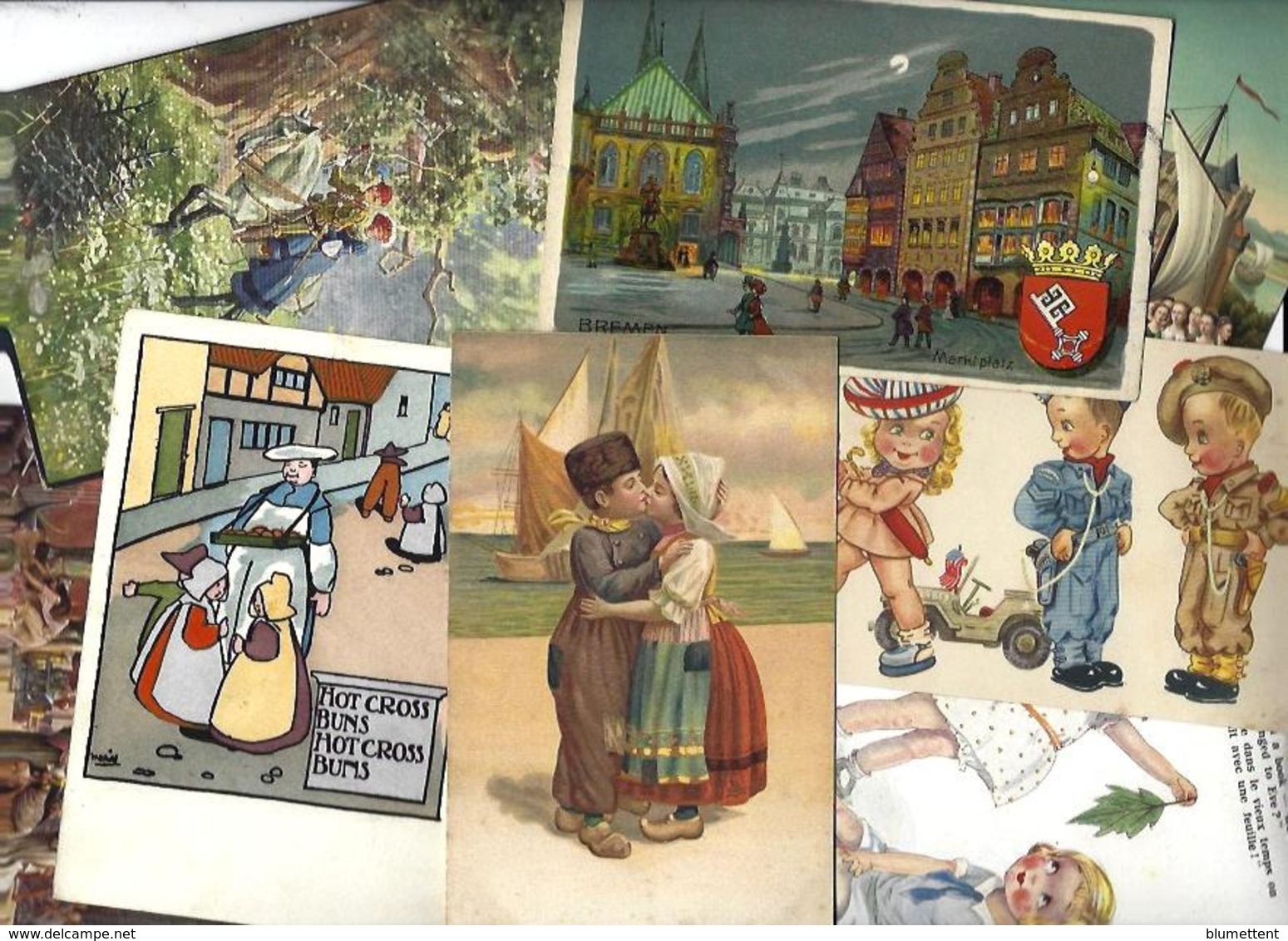 Lot 2079 De 10 CPA Illustrateurs Fantaisies Déstockage Pour Revendeurs Ou Collectionneurs - 5 - 99 Postcards