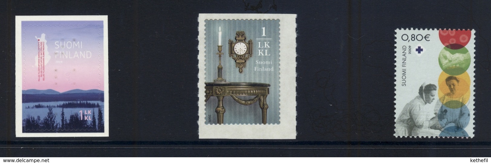 Finland 2009 Pallas-Yllastunturi National Park + Gustavian Antiques + HOSPITAL ACTIVITIES - Unused Stamps