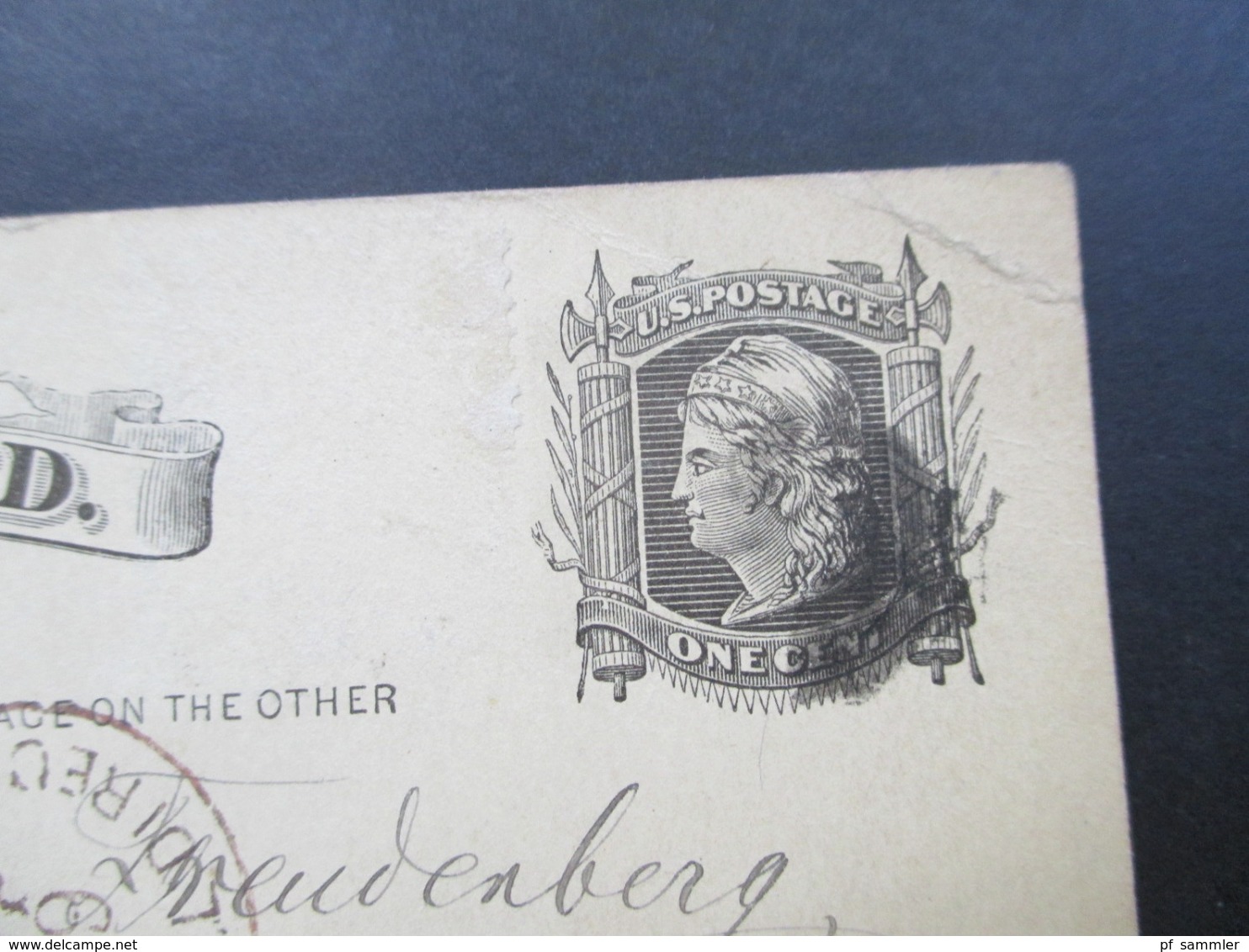 USA 1877 Ganzsache GA Brauner Stempel Boston Paid All Direct Andover - Deutschland - Briefe U. Dokumente