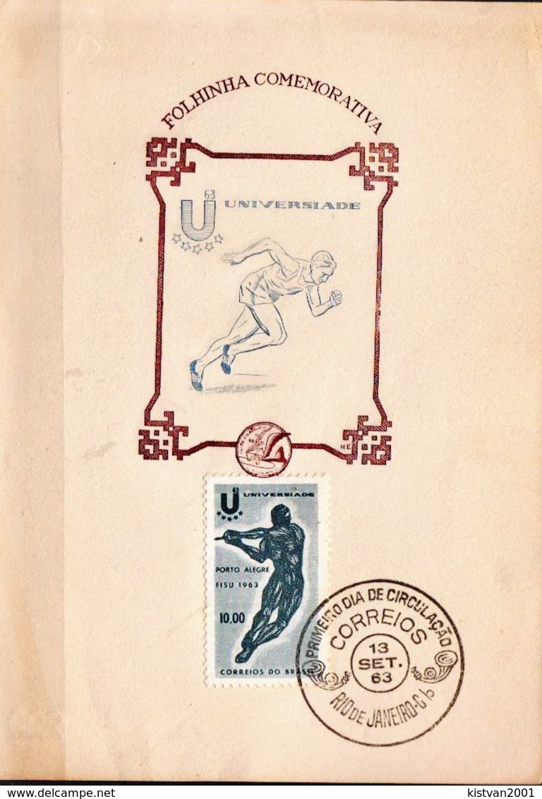 Postal History: Brazil Commemorative Card / Folhinha Comemorativa - Athletics