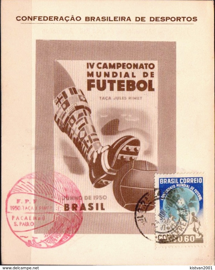 Postal History: Brazil Commemorative Card / Folhinha Comemorativa - 1950 – Brazil