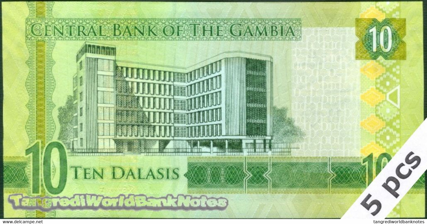 TWN - GAMBIA 32 - 10 Dalasis 2015 DEALERS LOT X 5 - Prefix A UNC - Gambia